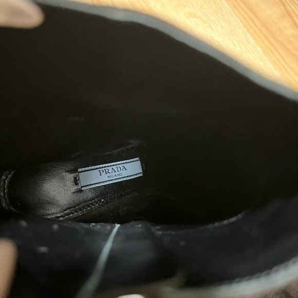 Prada Suede Ankle Booties (Sample) Size 37 - Picture 8 of 9